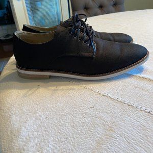 Calvin Klein Men's Adeso Lace Up Dress Loafers, 10.5, black